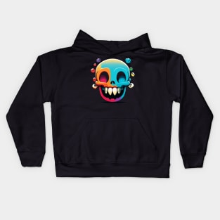 Happy yellow skull Kids Hoodie